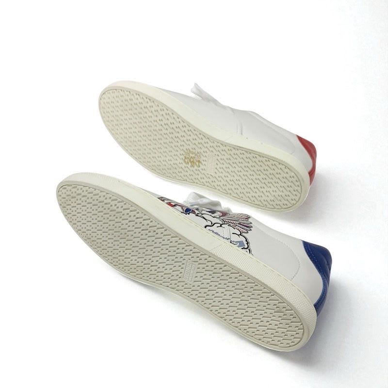 Hermes Quicker Sneakers Shoes Leather White Red Blue Pegase Pegasus — view 6