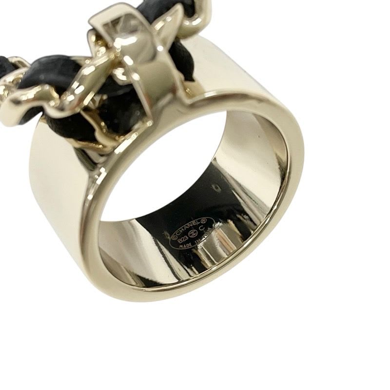 Chanel Ring Gold Black Quilted Bag Charm — view 5
