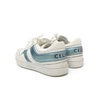 Celine Sneakers Shoes Leather White Blue Logo — view 4