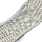 Celine Sneakers Shoes Leather White Blue Logo — view 8