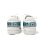 Celine Sneakers Shoes Leather White Blue Logo — view 5