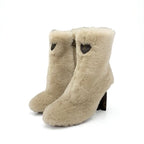 Louis Vuitton Silhouette Line Monogram Boots Short Shoes Fur Leather — view 2