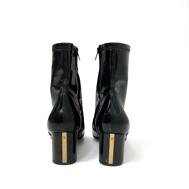 Louis Vuitton Boots Short Shoes Patent Black — view 5