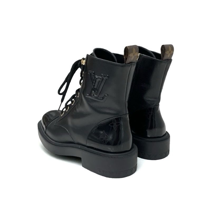 Louis Vuitton Citizen Line Monogram Boots Short Shoes Leather Black Logo — view 4