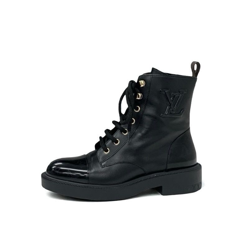 Louis Vuitton Citizen Line Monogram Boots Short Shoes Leather Black Logo — view 3
