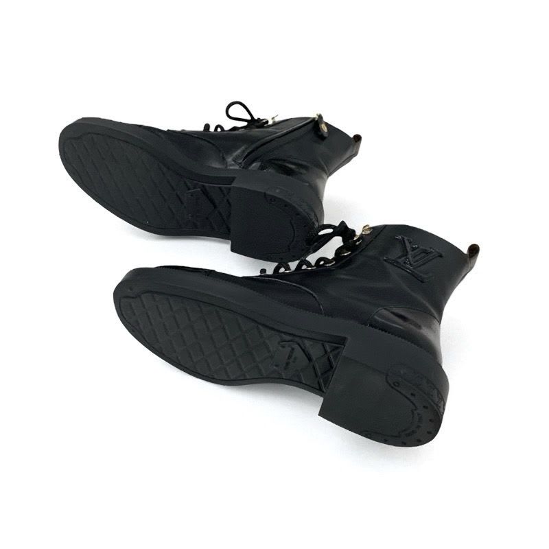 Louis Vuitton Citizen Line Monogram Boots Short Shoes Leather Black Logo — view 6