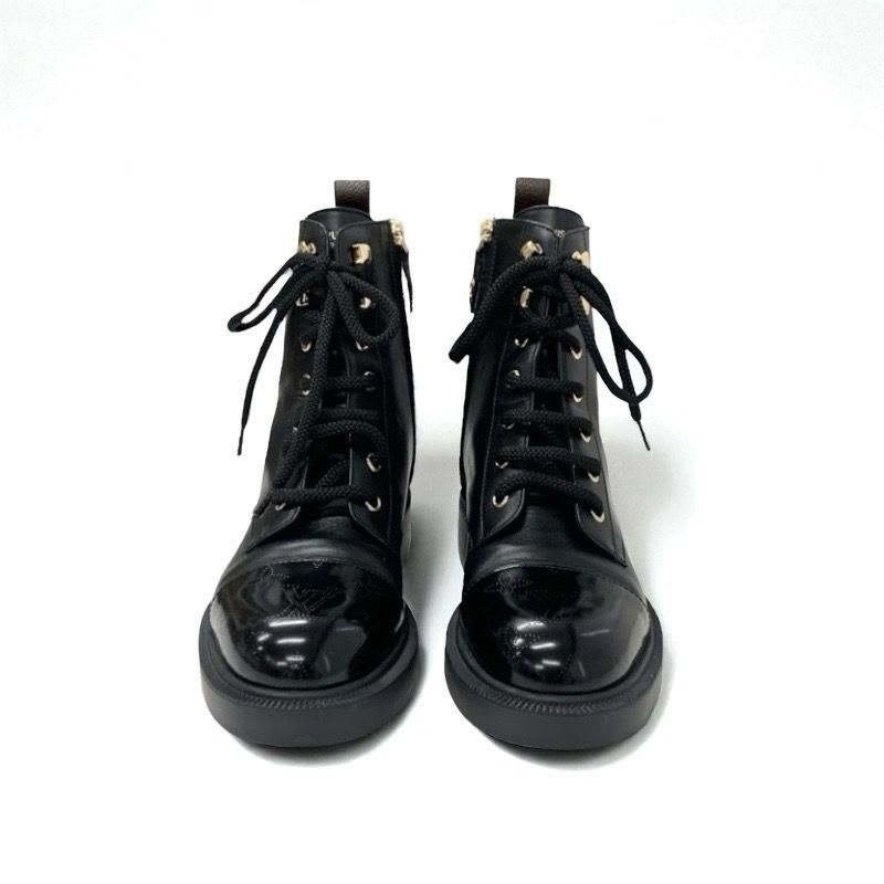 Louis Vuitton Citizen Line Monogram Boots Short Shoes Leather Black Logo — view 2
