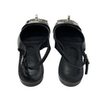 Hermes Innocent Flat Shoes Leather Black Silver Ballet Kelly — view 5