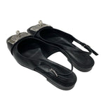 Hermes Innocent Flat Shoes Leather Black Silver Ballet Kelly — view 4
