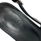 Hermes Innocent Flat Shoes Leather Black Silver Ballet Kelly — view 7