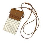 Celine Mobile Smartphone Accessories White Brown Triomphe Logo Phone Case — view 2
