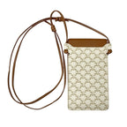 Celine Mobile Smartphone Accessories White Brown Triomphe Logo Phone Case — view 3
