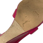 Hermes Legend Sandals Shoes Leather Pink Wedge Sole Ankle Strap — view 8