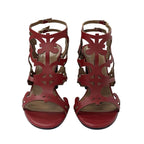 Hermes Kayla Sandals Shoes Leather Red Guadalquivir — view 2