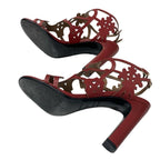 Hermes Kayla Sandals Shoes Leather Red Guadalquivir — view 6