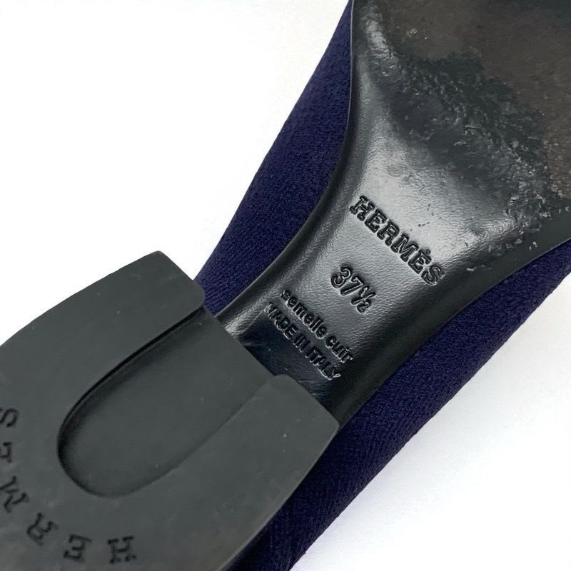 Hermes Volver Boots Short Shoes Fabric Leather Navy Black Sock — view 8