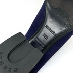 Hermes Volver Boots Short Shoes Fabric Leather Navy Black Sock — view 8