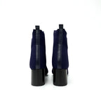 Hermes Volver Boots Short Shoes Fabric Leather Navy Black Sock — view 5