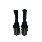 Louis Vuitton Silhouette Line Monogram Boots Short Shoes Fabric Black — view 5