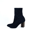 Louis Vuitton Silhouette Line Monogram Boots Short Shoes Fabric Black — view 3