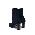 Louis Vuitton Silhouette Line Monogram Boots Short Shoes Fabric Black — view 4