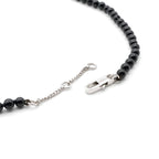 Celine Necklace Pendant Choker Black Silver Logo Onyx — view 5