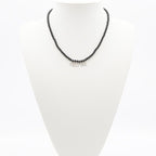 Celine Necklace Pendant Choker Black Silver Logo Onyx — view 9