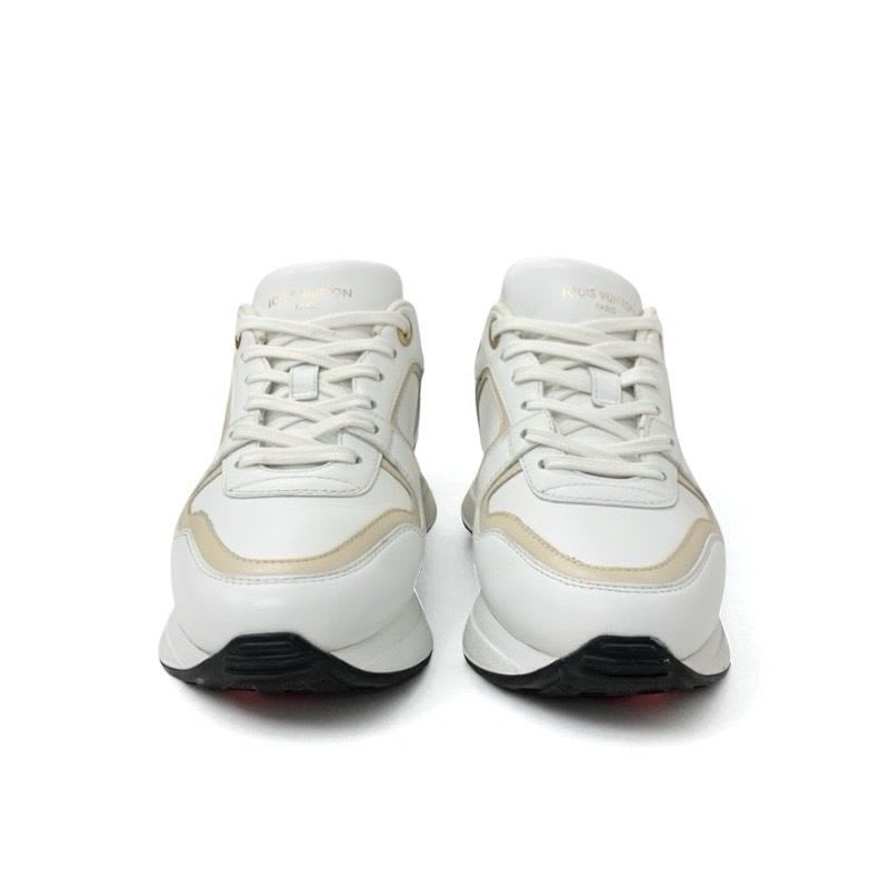 Louis Vuitton Neo Runaway Line Sneakers Shoes White Beige Gold Logo — view 2