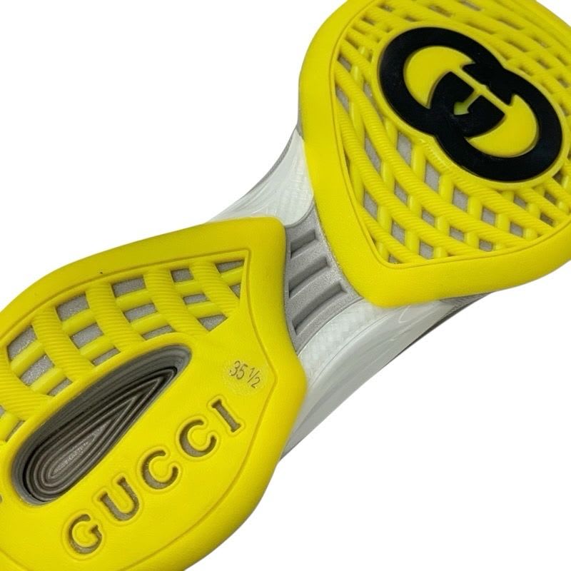 Gucci RUN Sneakers Shoes Fabric Black Yellow Interlocking G Logo — view 8