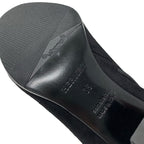 Hermes Saint Germain Boots Short Shoes Suede Black Silver Kelly Hardware — view 8
