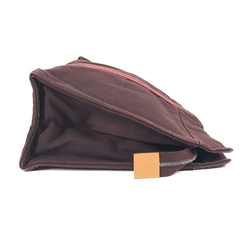 Hermes Clutch Bag Fourre Tout Cotton Burgundy — view 4