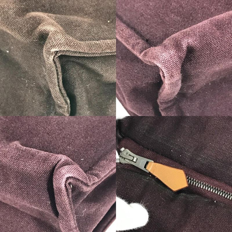 Hermes Clutch Bag Fourre Tout Cotton Burgundy — view 7