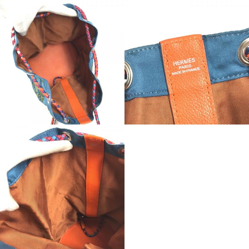 Hermes Shoulder Bag Soicourt Silk Orange — view 9