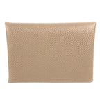 Hermes Coin Case Calvi Duo Epson Etoupe Grey — view 5