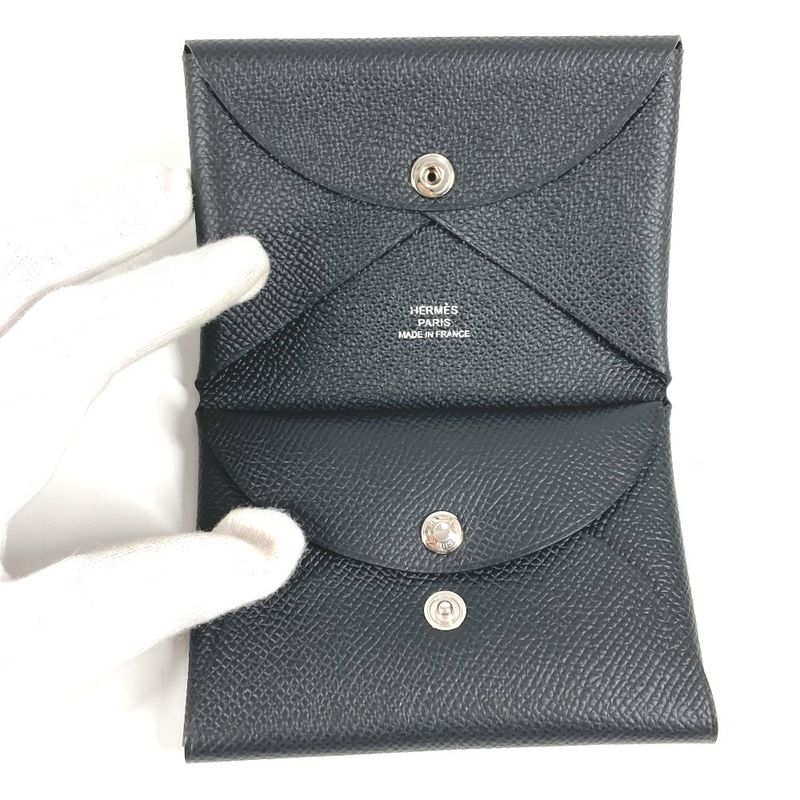 Hermes Coin Case Calvi Duo Epson Black — view 7