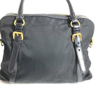 Prada Shoulder Bag Triangle Logo Plate 1 Bb01 Leather Nylon Black — view 3