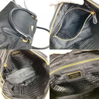 Prada Shoulder Bag Triangle Logo Plate 1 Bb01 Leather Nylon Black — view 9