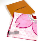 Louis Vuitton Scarf Tm Carre 55 Cherry Blossom Silk Pink — view 6