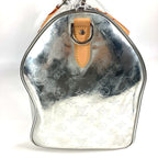 Louis Vuitton Boston Bag Keepall Bandouliere 50 Leather Silver — view 6