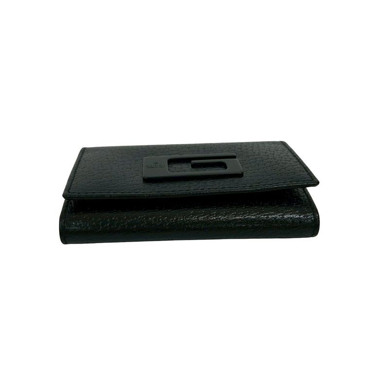 Gucci G Logo Plate Leather Trifold Key Case Holder — view 6