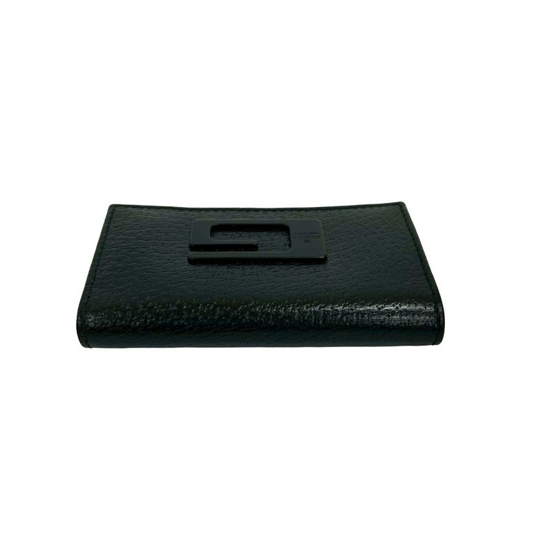Gucci G Logo Plate Leather Trifold Key Case Holder — view 3
