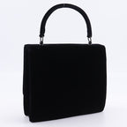 Prada One Handle Vintage Velour Nero Black Handbag — view 3