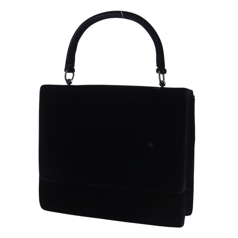 Prada One Handle Vintage Velour Nero Black Handbag — view 2