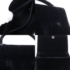 Prada One Handle Vintage Velour Nero Black Handbag — view 7