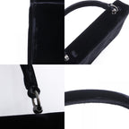 Prada One Handle Vintage Velour Nero Black Handbag — view 8