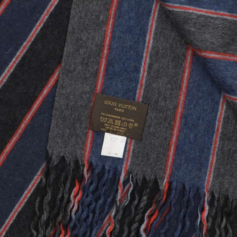 Louis Vuitton Echarpe Edinburgh Cashmere Stripe Fringe Scarf — view 3