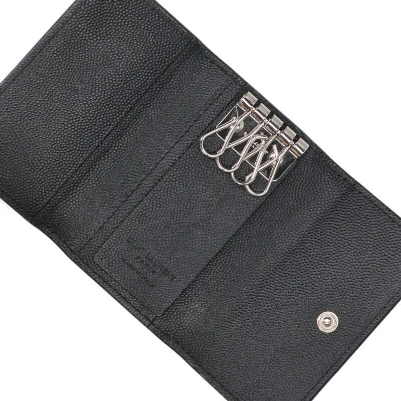 Saint Laurent Paris Leather 4-Ribbon Key Case — view 3