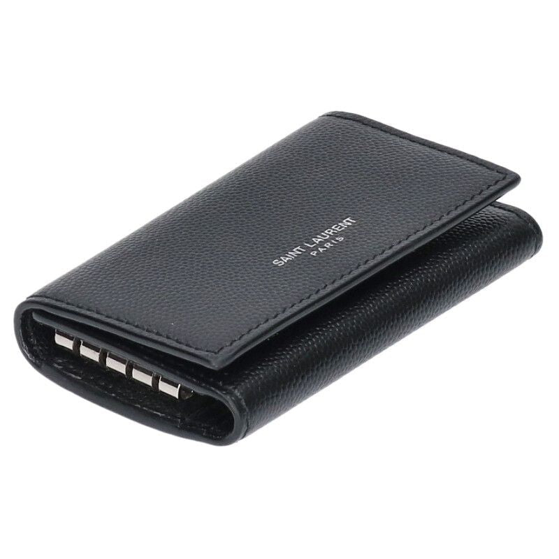 Saint Laurent Paris Leather 4-Ribbon Key Case — view 5