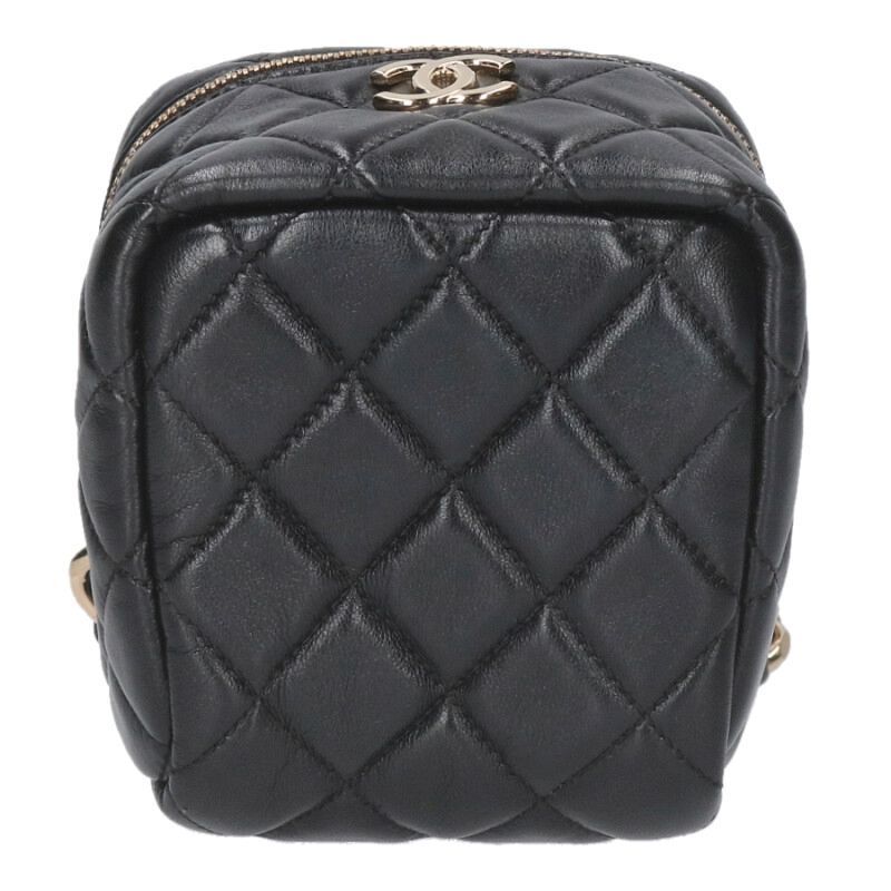 Chanel Mini Vanity Lamb Skin Chain Handbag — view 4