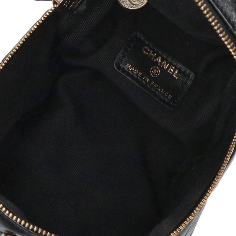 Chanel Mini Vanity Lamb Skin Chain Handbag — view 3